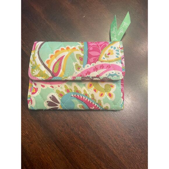 Vera Bradley Tutti Frutti Trifold Tri fold wallet multiple compartment compact - Picture 2 of 3